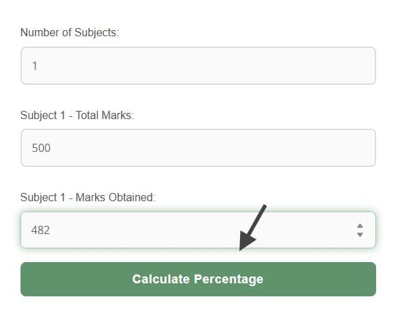step no 3 click on calculate percentage